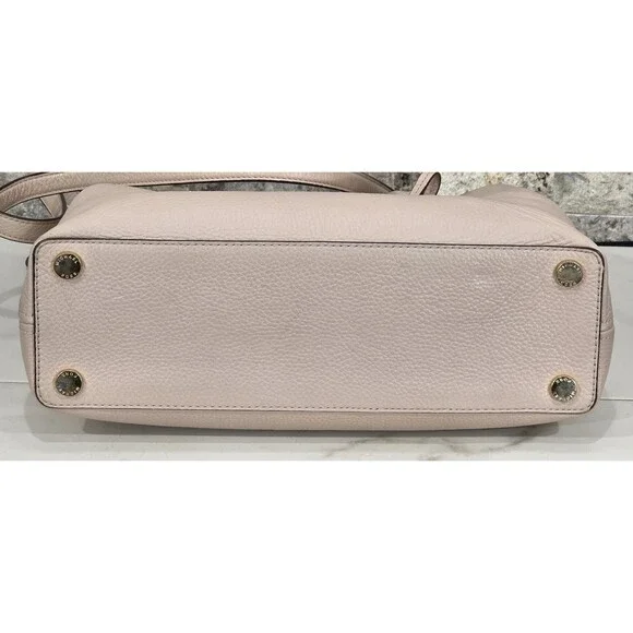 Michael Kors Camille Leather Satchel Crossbody Soft Pink Large Classic Purse - Picture 6 of 16